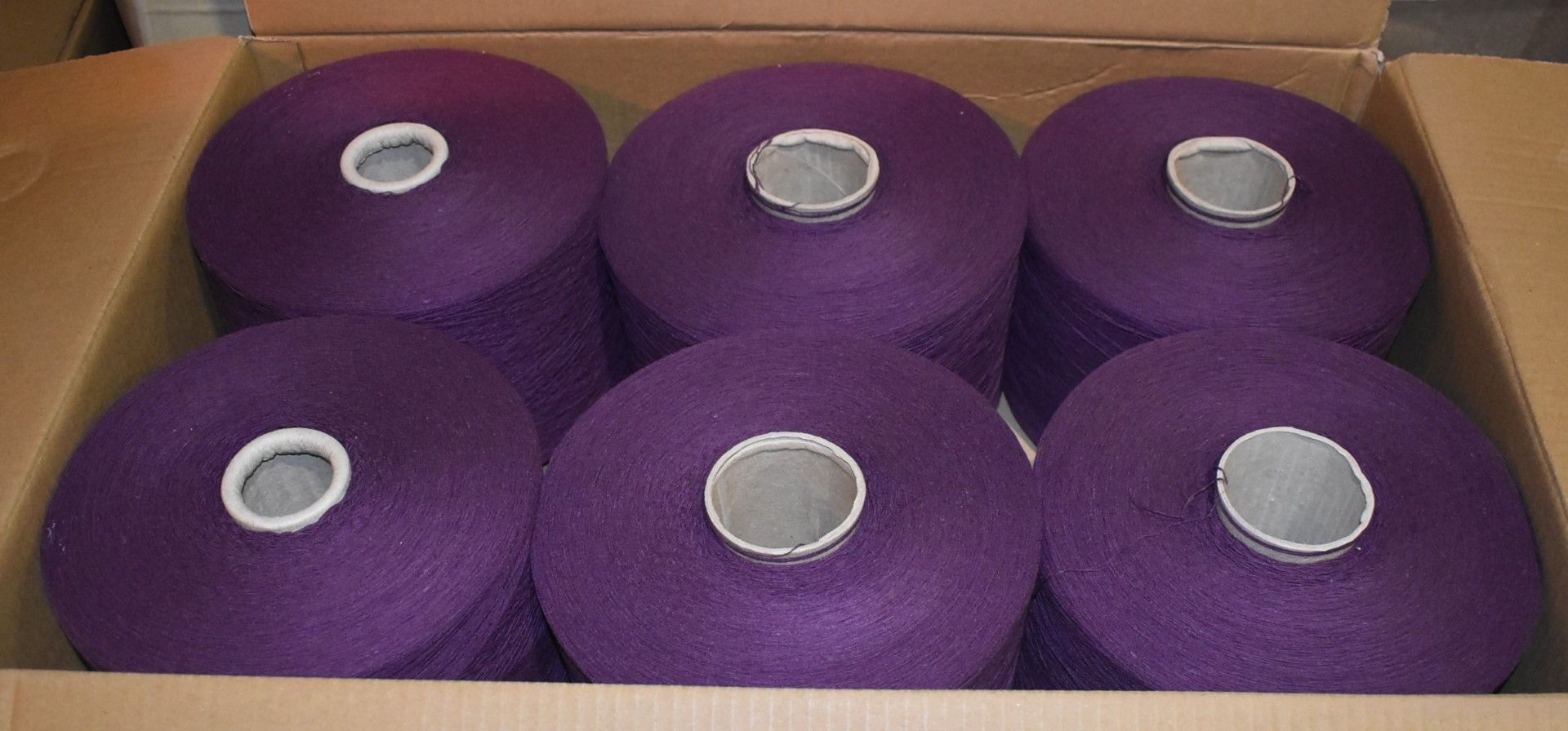 12 x Cones of 1/13 MicroCotton Knitting Yarn - Purple - Approx Weight: 2,300g - New Stock ABL Yarn - Image 2 of 15