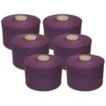 6 x Cones of 1/13 MicroCotton Knitting Yarn - Colour: Purple - Approx Weight: 2,300g - New Stock