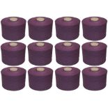 12 x Cones of 1/13 MicroCotton Knitting Yarn - Purple - Approx Weight: 2,300g - New Stock ABL Yarn