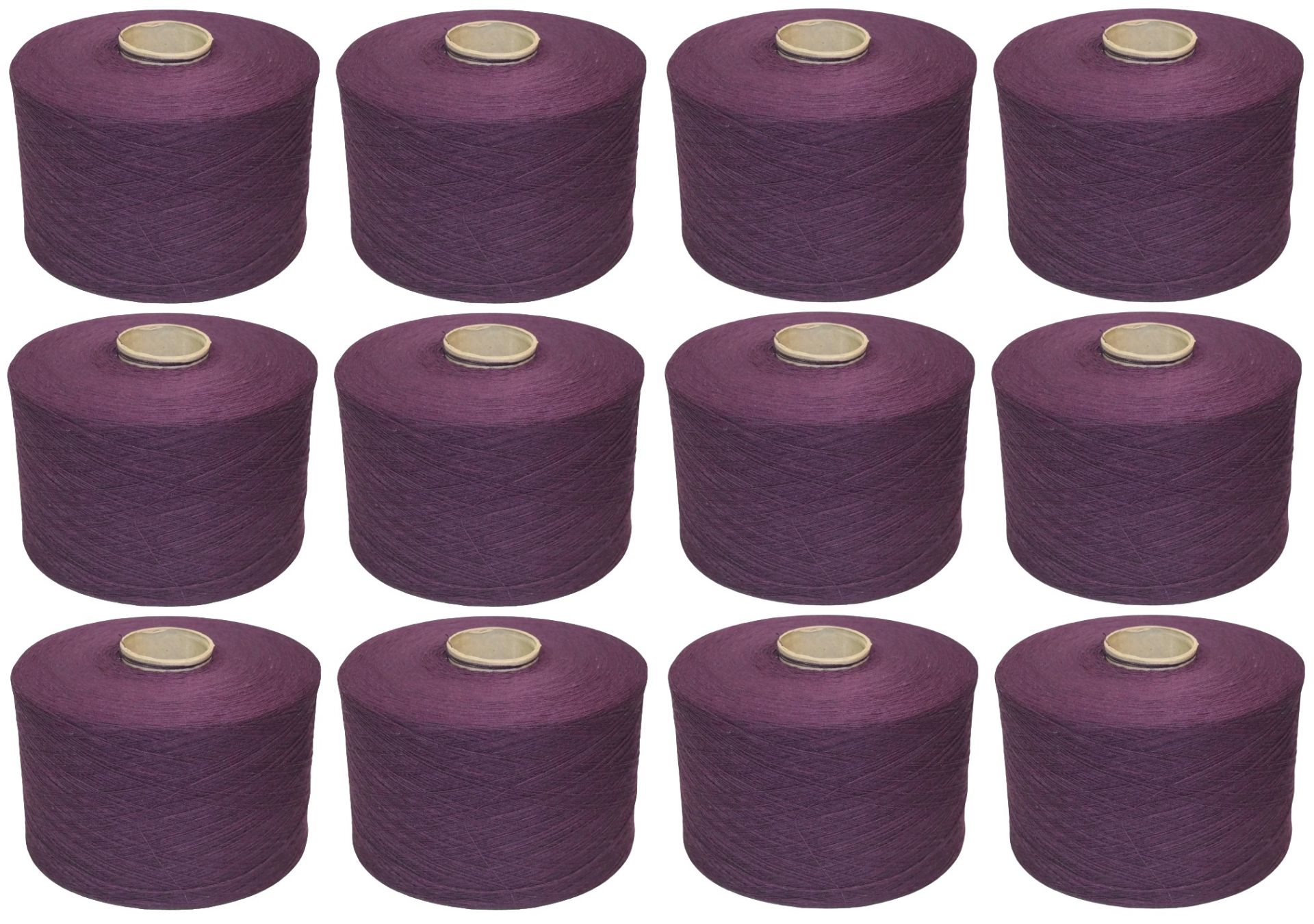 12 x Cones of 1/13 MicroCotton Knitting Yarn - Purple - Approx Weight: 2,300g - New Stock ABL Yarn