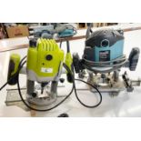 2 x Electric Router Power Tools - Includes a Guild 1500w PRT150G and Erbauer 2100w ERB210C