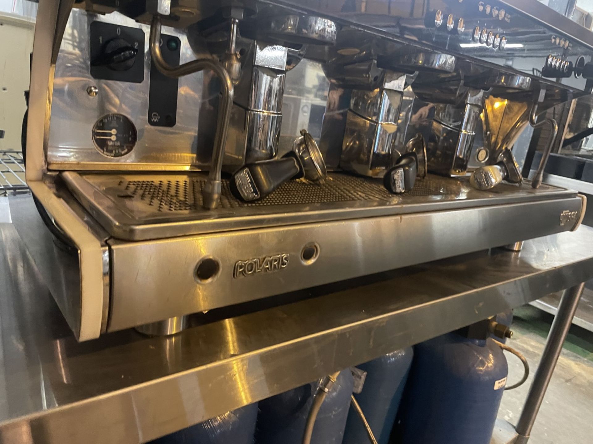 1 x Polaris Wega 3 Group Commercial Espresso Coffee Machine - Stainless Steel / Black Exterior - 3 P - Image 2 of 9