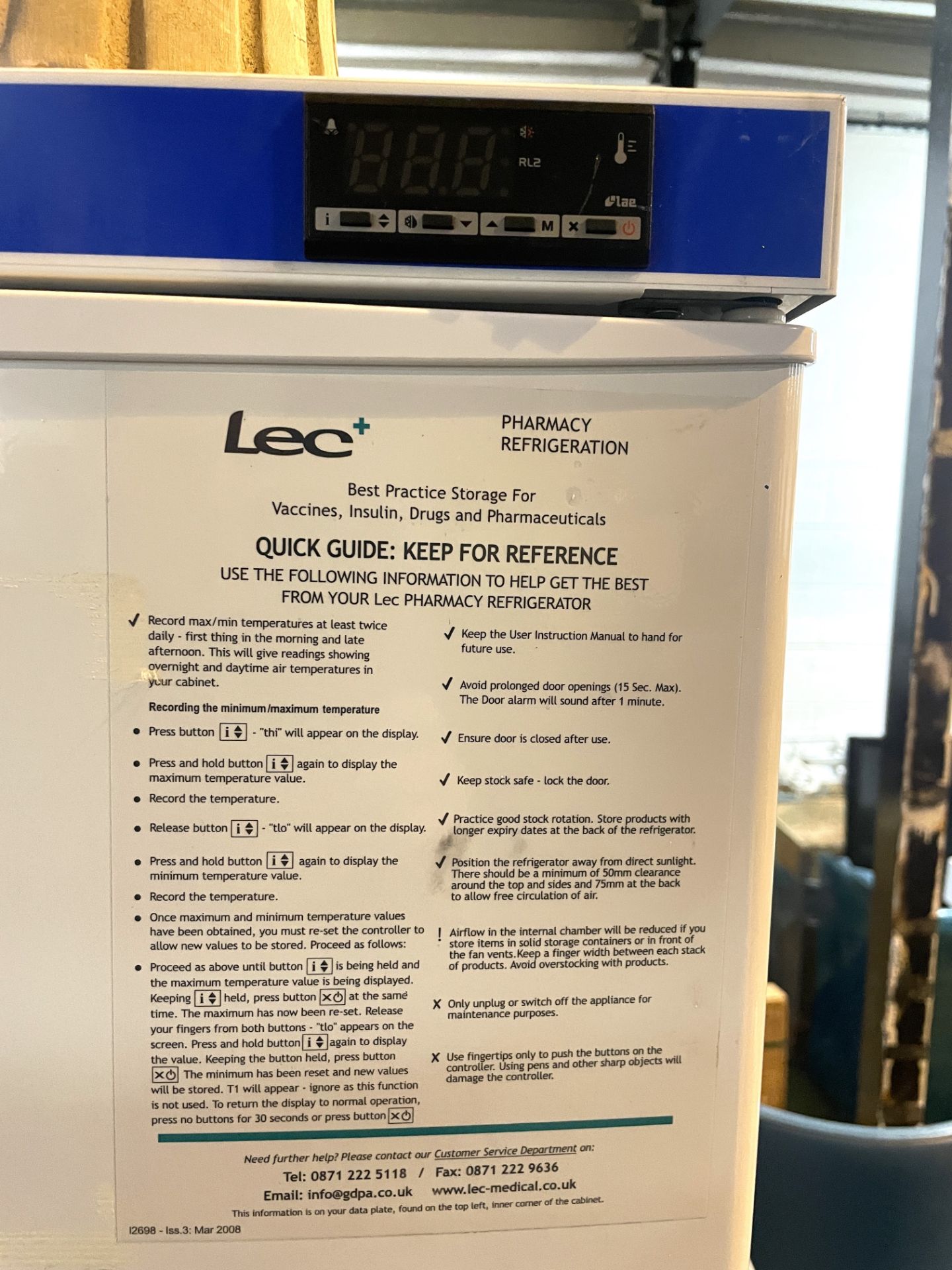 1 x LEC Pharmaceutical Refrigerator - Bild 2 aus 4