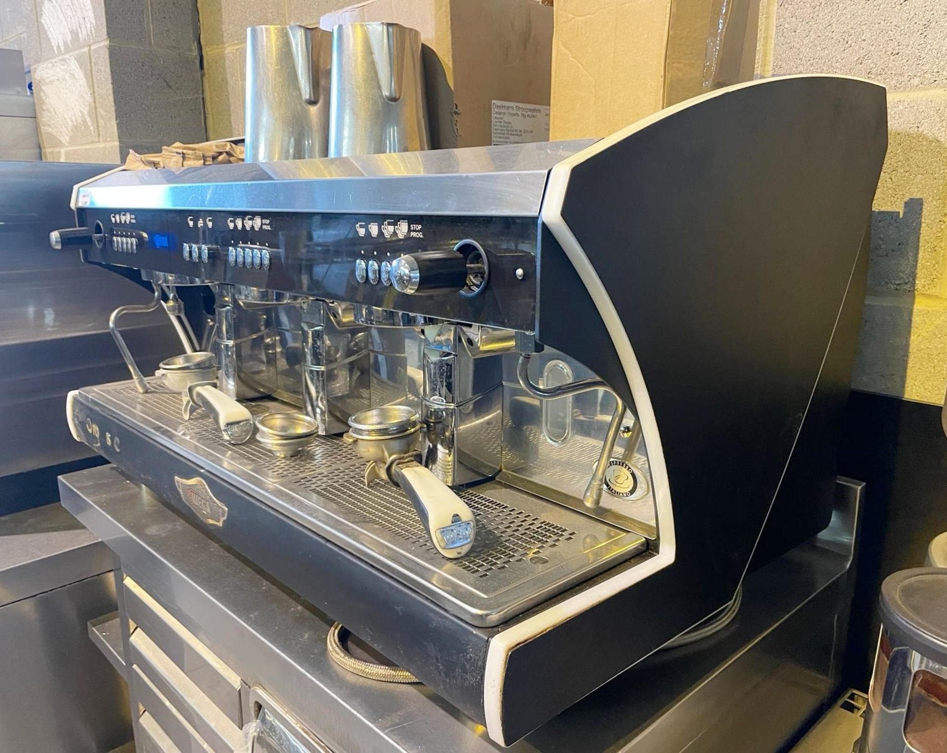 1 x Polaris Wega 3 Group Commercial Espresso Coffee Machine - Stainless Steel / Black Exterior - Image 6 of 11