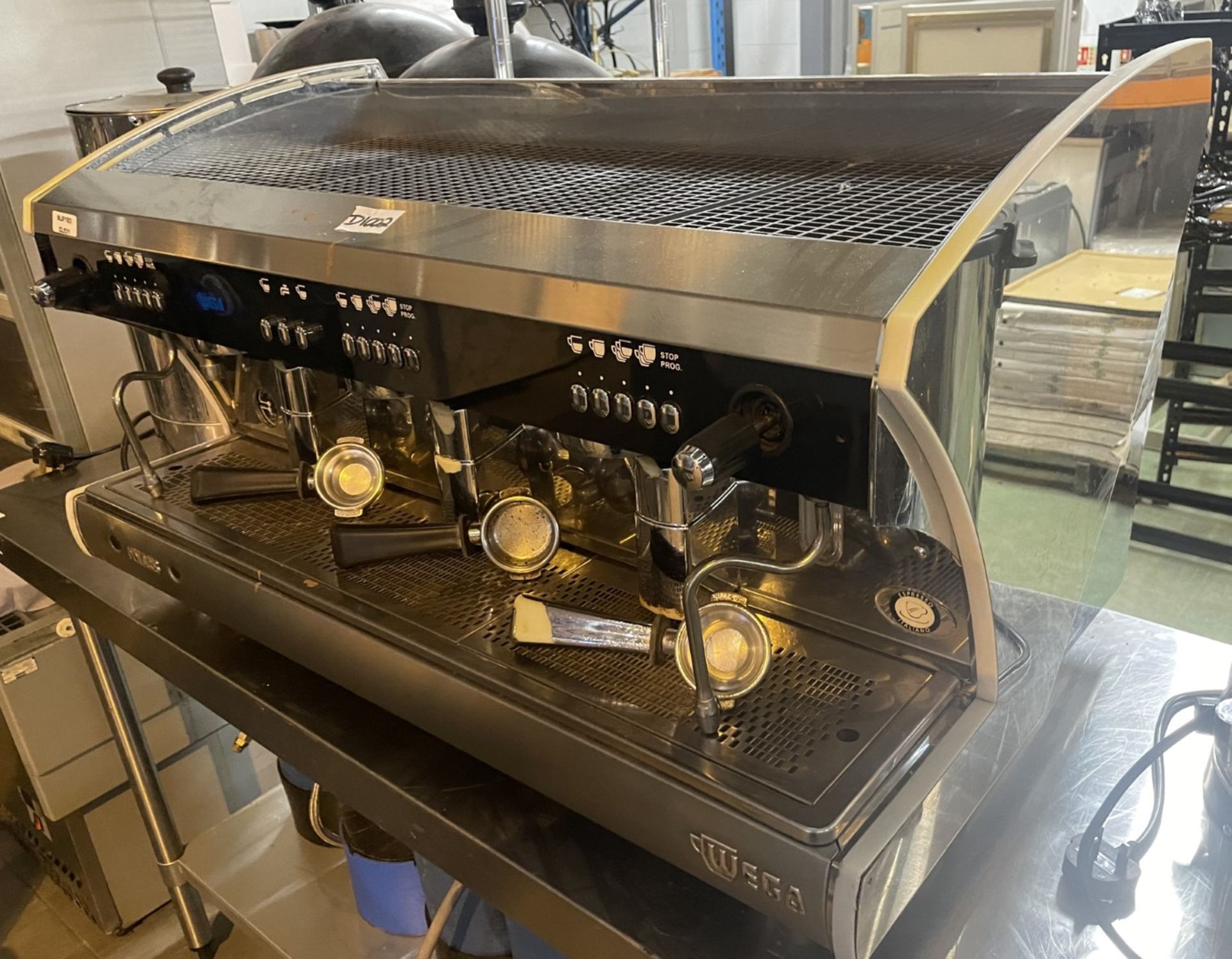 1 x Polaris Wega 3 Group Commercial Espresso Coffee Machine - Stainless Steel / Black Exterior - 3 P - Image 5 of 9