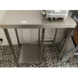 1 x Stainless Steel Prep Table With Bin Chute