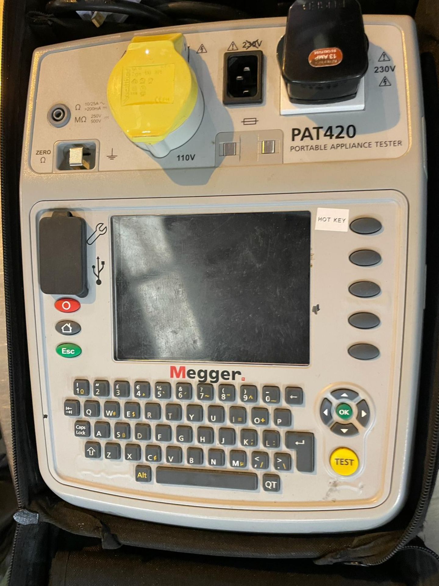 1 x Megger PAT420 Portable Appliance Tester - Includes Case and Accessories - Image 4 of 7