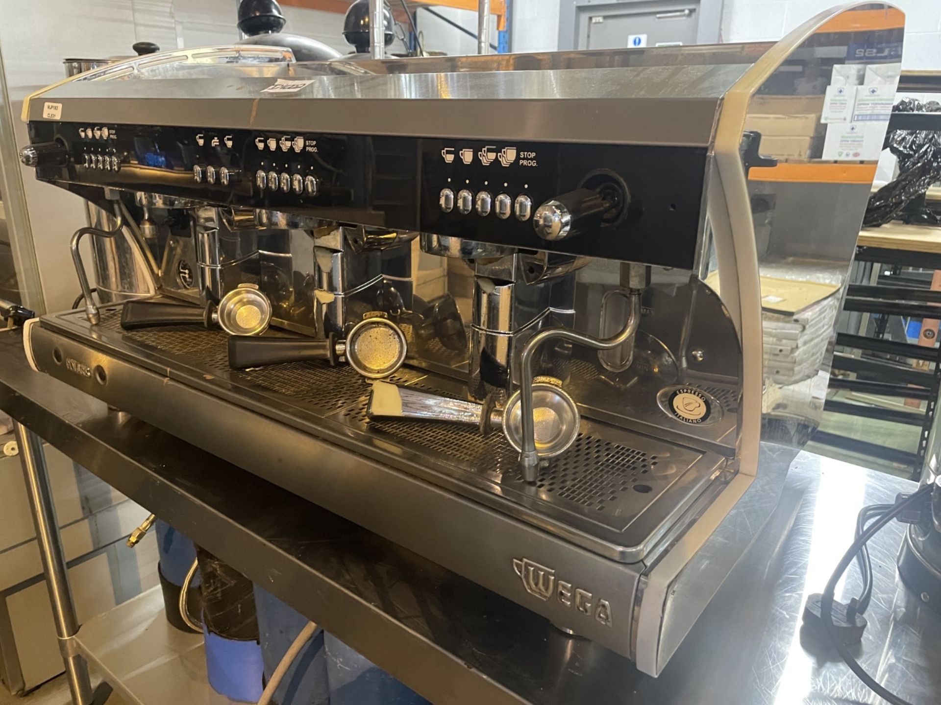 1 x Polaris Wega 3 Group Commercial Espresso Coffee Machine - Stainless Steel / Black Exterior - 3 P - Image 3 of 9