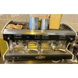 1 x Polaris Wega 3 Group Commercial Espresso Coffee Machine - Stainless Steel / Black Exterior