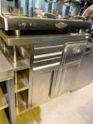 1 x Stainless Steel Backbar Counter For Coffee Machines - Approx Width: 100cms