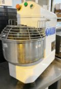1 x Countertop 23 Litre Spiral Dough Mixer - Model EMP-SM-25 - 230v - Includes Stainless Steel Bowl