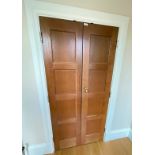 1 x Set of Solid Wood Stately Internal Double Doors - Ref: PAN200