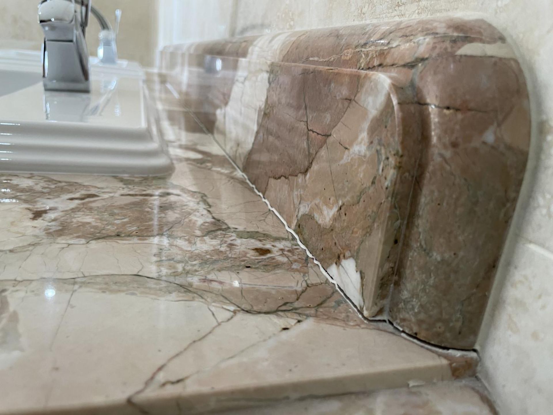 1 x Bespoke Marble-topped Solid Wood Double Vanity Unit with 2 x Villeroy & Boch Basins + Taps - Image 32 of 33