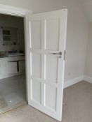 1 x Solid Wood Lockable Painted Internal Door in White