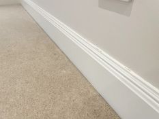 Approximately 16-Metres of Painted Timber Wooden Skirting Boards, In White - Ref: PAN283 / Bed4 -