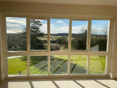 1 x Hardwood Timber Double Glazed Leaded 10-Pane Window Frame