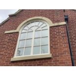 1 x Hardwood Timber Double Glazed Arch Window Frame - Ref: PAN217 / ARCH - CL896 - NO VAT