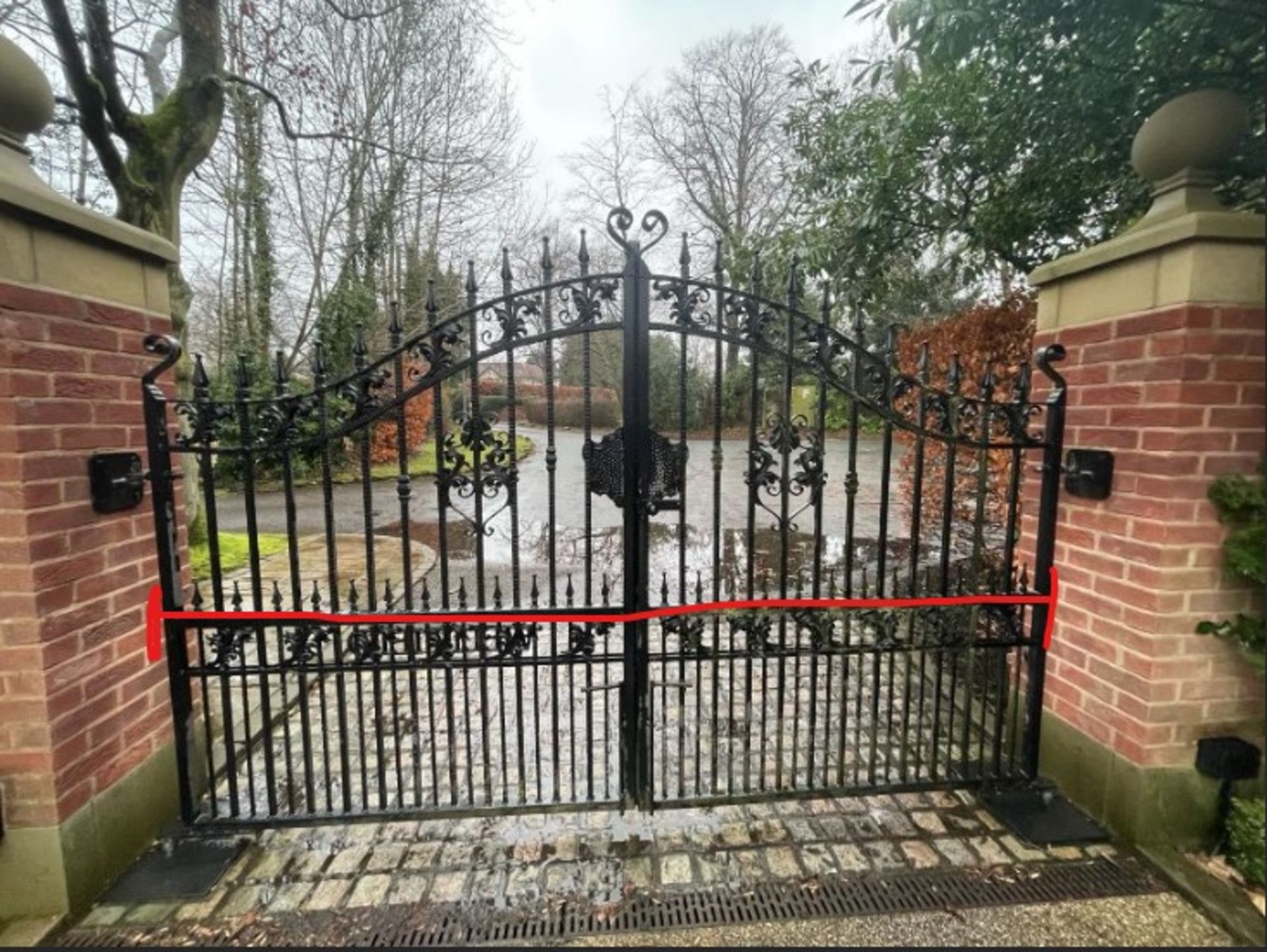 1 x Electric Ornate Double Swing Metal Main Entrance Security Gate - Ref: UP10 - NO VAT ON HAMMER - Image 3 of 19