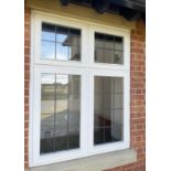 1 x Hardwood Timber Double Glazed Leaded 4-Pane Window Frame - Ref: PAN206 - CL896 - NO VAT