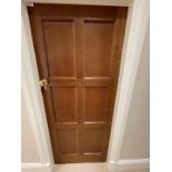 1 x Solid Wood Lockable Internal Door in White - Ref: PAN277 BED4  - CL896 - NO VAT