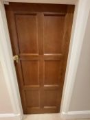 1 x Solid Wood Lockable Internal Door in White - Ref: PAN277 BED4  - CL896 - NO VAT