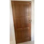1 x Solid Wood Lockable Internal Door - Ref: PAN202 / PLYRM - CL896 - NO VAT ON THE HAMMER -