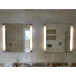 2 x KEUCO Illuminated Mirrored Wall Mounted Cabinets - Total Original Value: £2,000 - Ref: