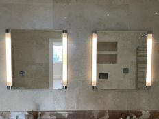 2 x KEUCO Illuminated Mirrored Wall Mounted Cabinets - Total Original Value: £2,000 - Ref: