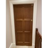 1 x Solid Oak Wooden Lockable Internal Door - Ref: PAN285 / UTIL - CL896 - NO VAT ON THE HAMMER -