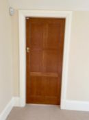 1 x Solid Wood Lockable Internal Door - Ref: PAN237 / BED2 R/H - CL896 - NO VAT ON THE HAMMER -