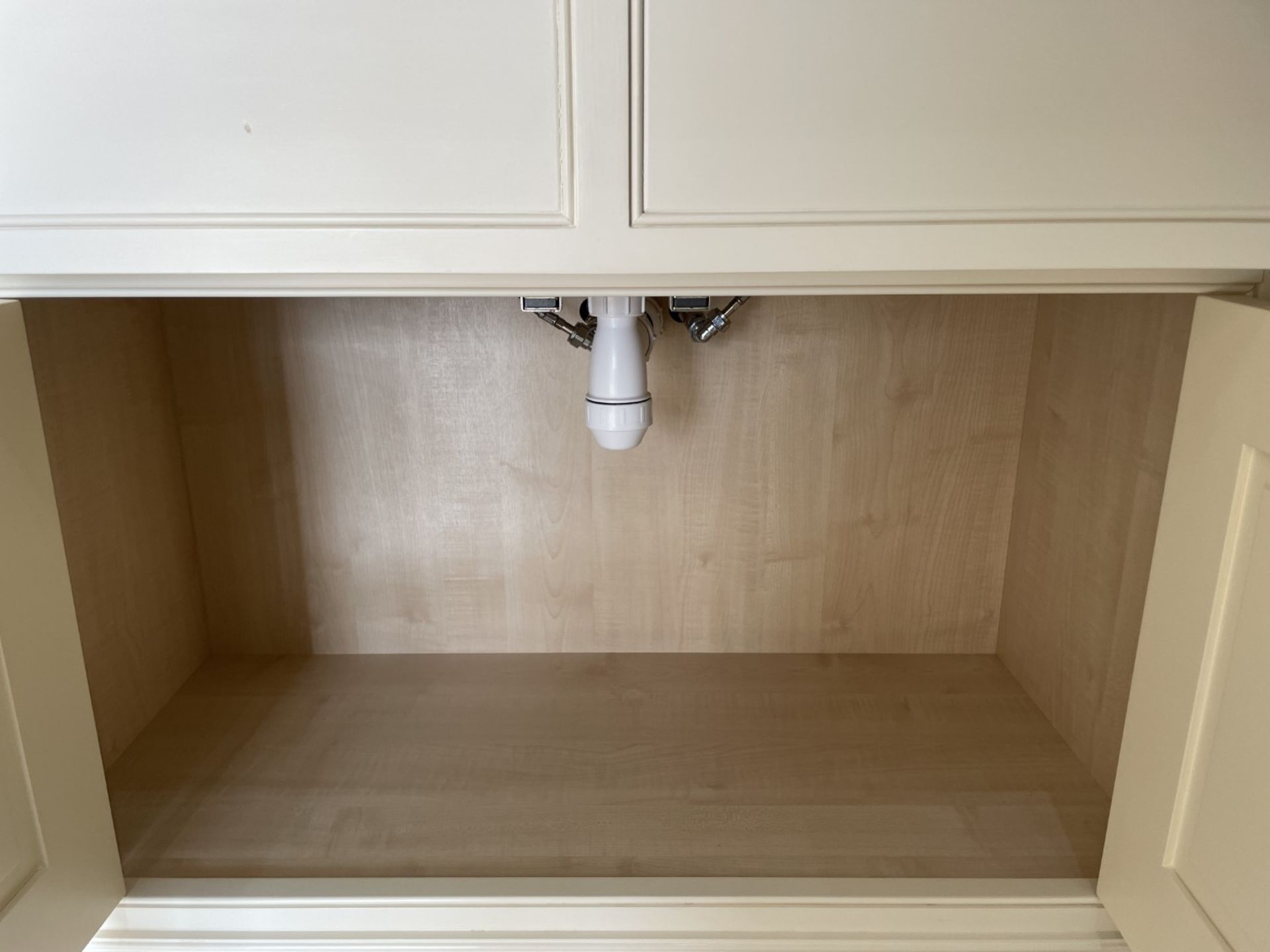 1 x Bespoke Marble-topped Solid Wood Double Vanity Unit with 2 x Villeroy & Boch Basins + Taps - Image 15 of 33