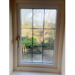 1 x Hardwood Timber Double Glazed & Leaded Window Frame - Ref: PAN216 - CL896 - NO VAT ON THE HAMMER