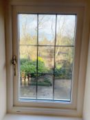 1 x Hardwood Timber Double Glazed & Leaded Window Frame - Ref: PAN216 - CL896 - NO VAT ON THE HAMMER