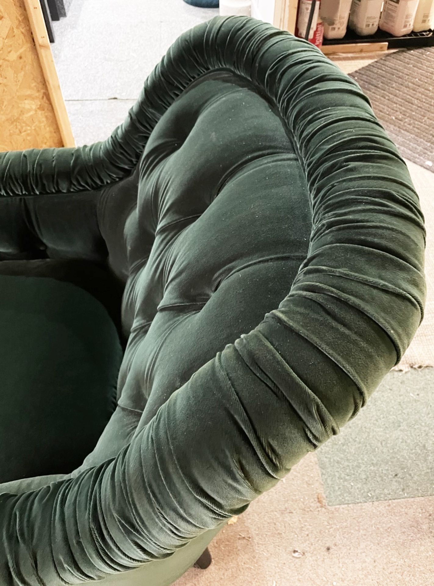 1 x Sumptuous Luxury Deep Green Velvet Upholstered Armchair - Original RRP £1,495 - Image 6 of 7