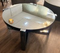 1 x Round Mirrored Coffee Table - Recently Removed from a Luxury Furniture Retailer - Ref: DHD014A -