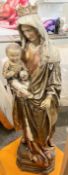 1 x Large Statue of Mary and Baby Jesus - Recently Removed from a Luxury Furniture Retailer - Ref: D