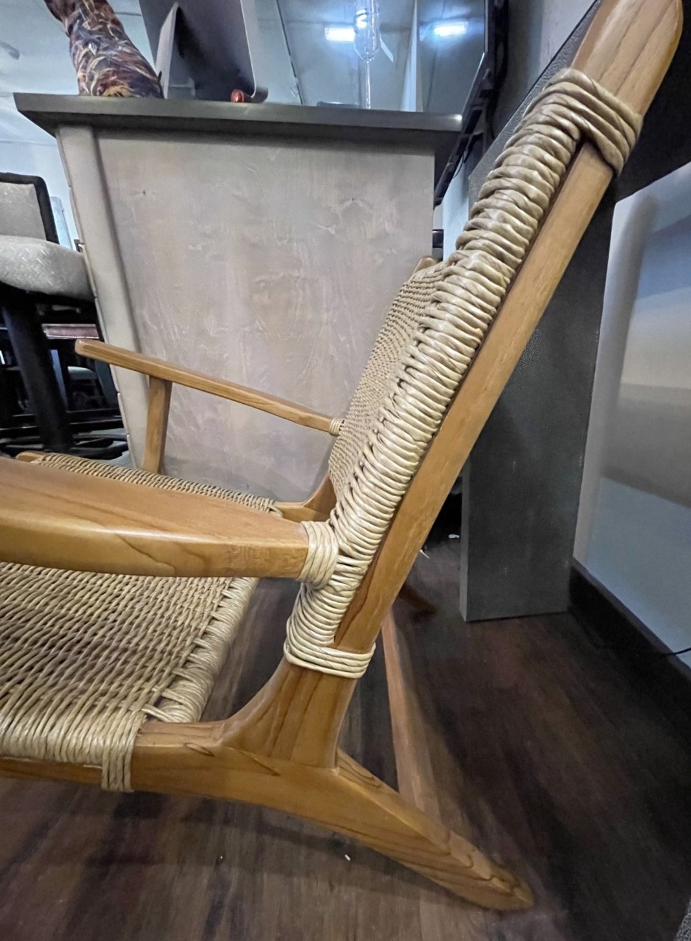 1 x 'Sloane' Stylish Rattan Occasional Chair - Image 4 of 10