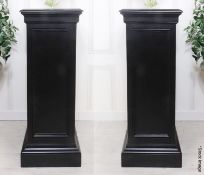 Pair of Designer Mahogany 1-Metre Tall Lamp Columns / Plant Stands -Total Original Price £836.00
