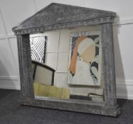 1 x Roman-style Stone Framed Wall Mirror - Recently Removed from a Luxury Furniture Retailer -