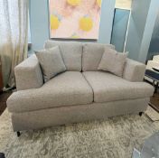 1 x Grey Fabric Upholstered Sofa - Recently Removed from a Luxury Furniture Retailer - Ref: DHD004 -