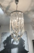 1 x Designer Brand 3-Light Intertwining Crystal Chandelier Ceiling Pendant Light - Luxury Furniture