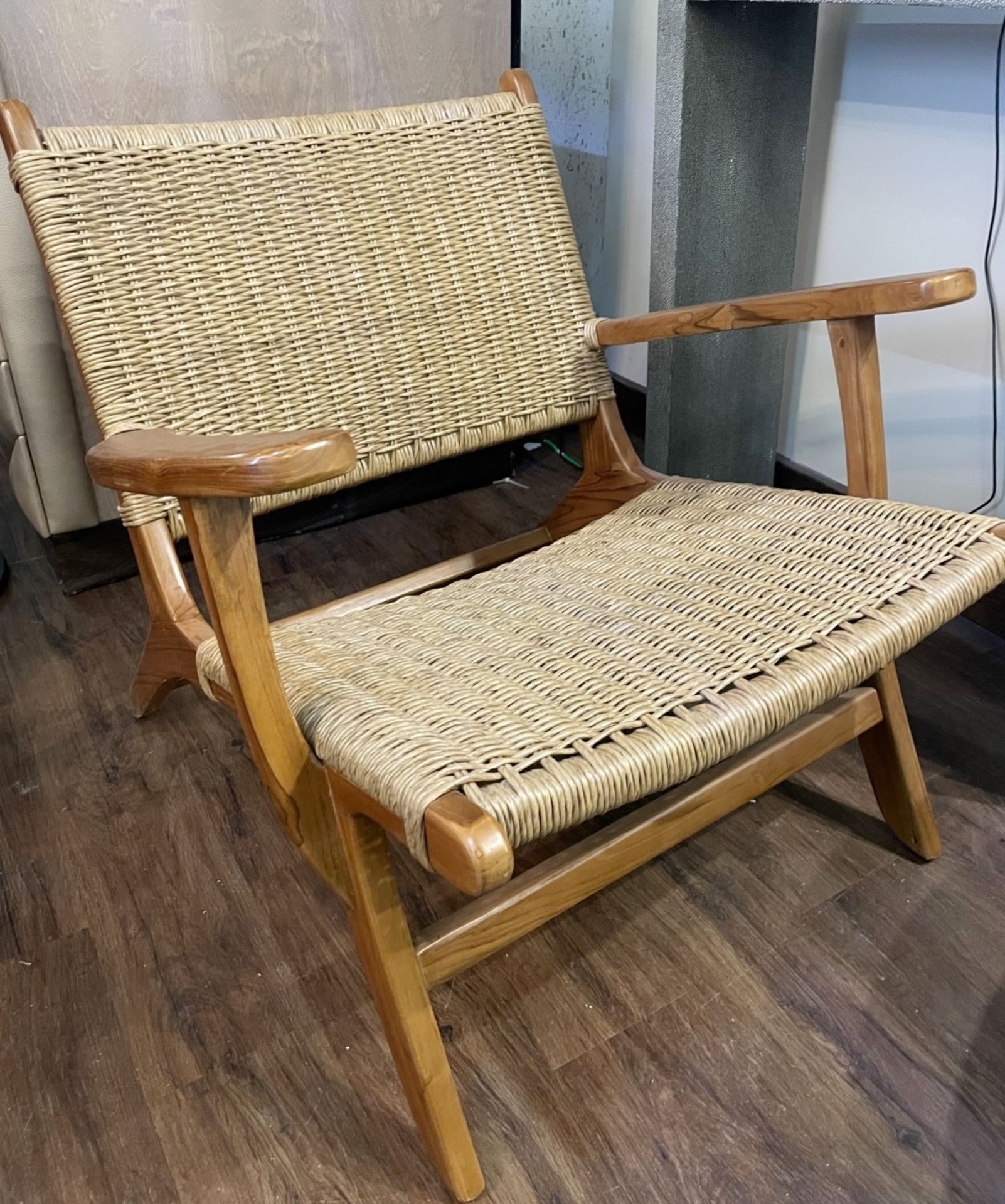 1 x 'Sloane' Stylish Rattan Occasional Chair - Image 8 of 10