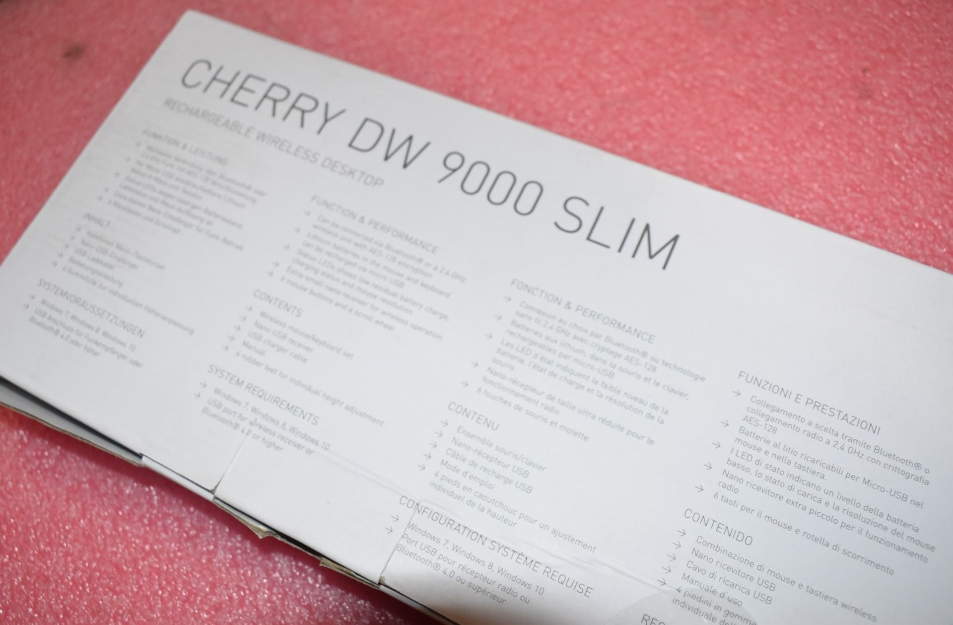 1 x Cherry DW9000 Slim Rechargable Wireless Keyboard and Mouse - Open Box Stock - Image 6 of 6