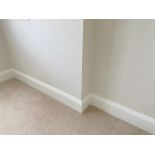 Approximately 12.5-Metres of Painted Timber Wooden Skirting Boards, In White - Ref: PAN254 - CL896 -