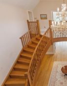 1 x Bespoke Stately 13-Step Curved Wooden Staircase