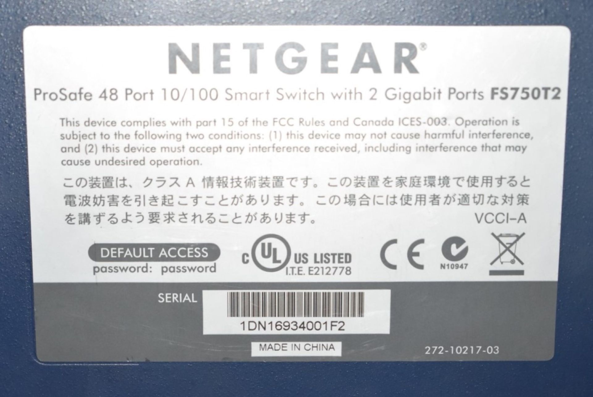 1 x Netgear GS750T2 50 Port Smart Switch - Image 4 of 5