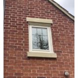1 x Hardwood Timber Double Glazed & Leaded Window Frame - Ref: PAN218 - CL896 - NO VAT ON THE HAMMER