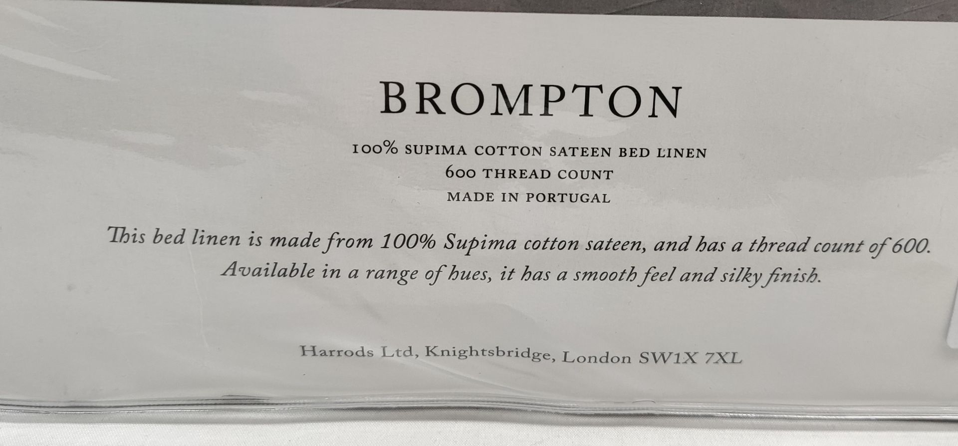 1 x HARRODS OF LONDON Brompton Super King Flat Sheet (270cm X 300cm) - Grey - Original RRP £309 - - Image 5 of 11