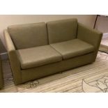 1 x 2-Seater Fold-out Sofa Bed Futon, Upholstered in a Premium Woven Fabric - Recently Procured From