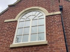 1 x Hardwood Timber Double Glazed Arch Window Frame - Ref: PAN217 / ARCH - CL896 - NO VAT
